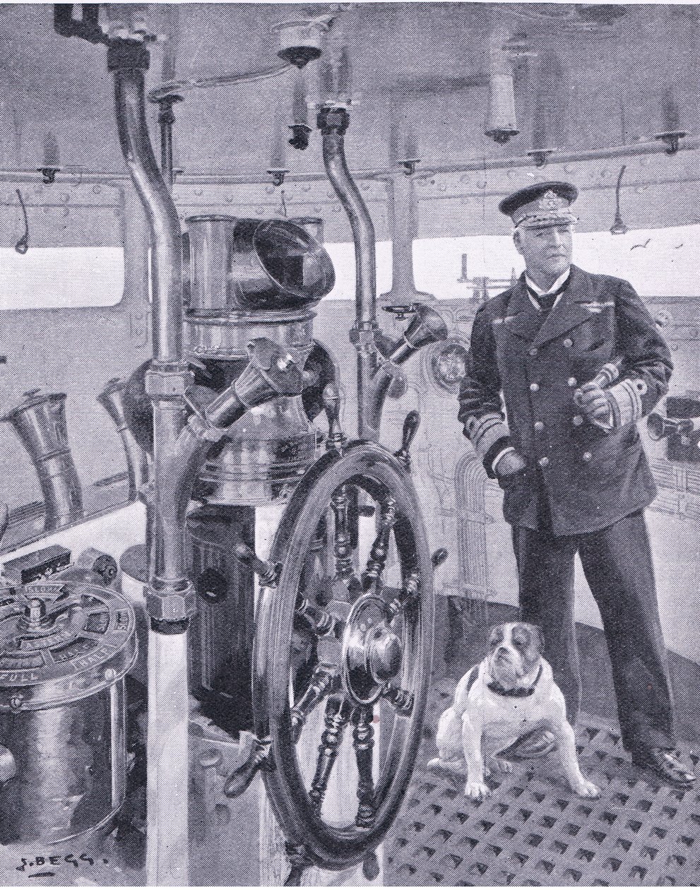 With his favourite Bulldog-Gloria (illustration from Cassell