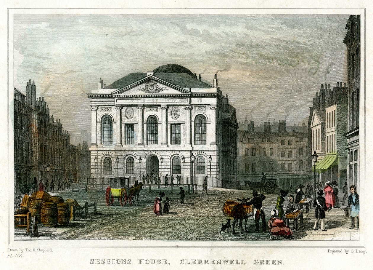 Sessions House, Clerkenwell Green, Islington, London, 1831 by S. Lacey