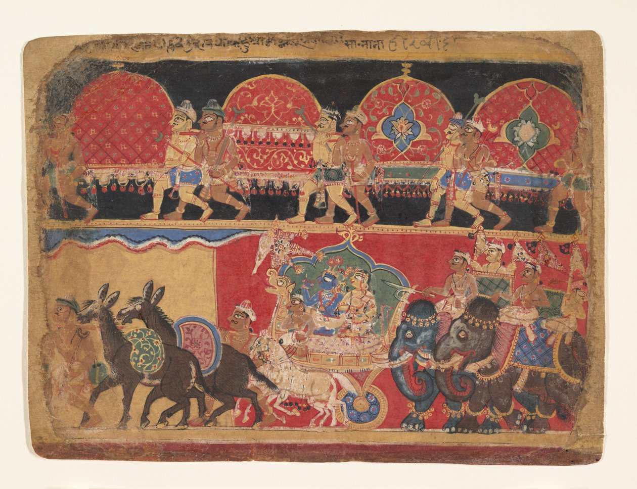 Krishna and the Kshatriya Maidens Proceed to Dvaraka by Sa Nana