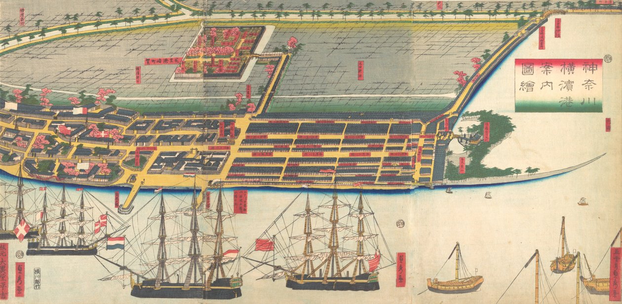 Pictorial Guide to Yokohama Harbor by Sadahide Utagawa