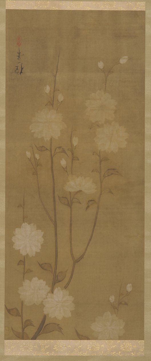 Drooping Cherry Branches in Blossom, Edo period, mid 18th-early 19th century by Sakai Hoitsu