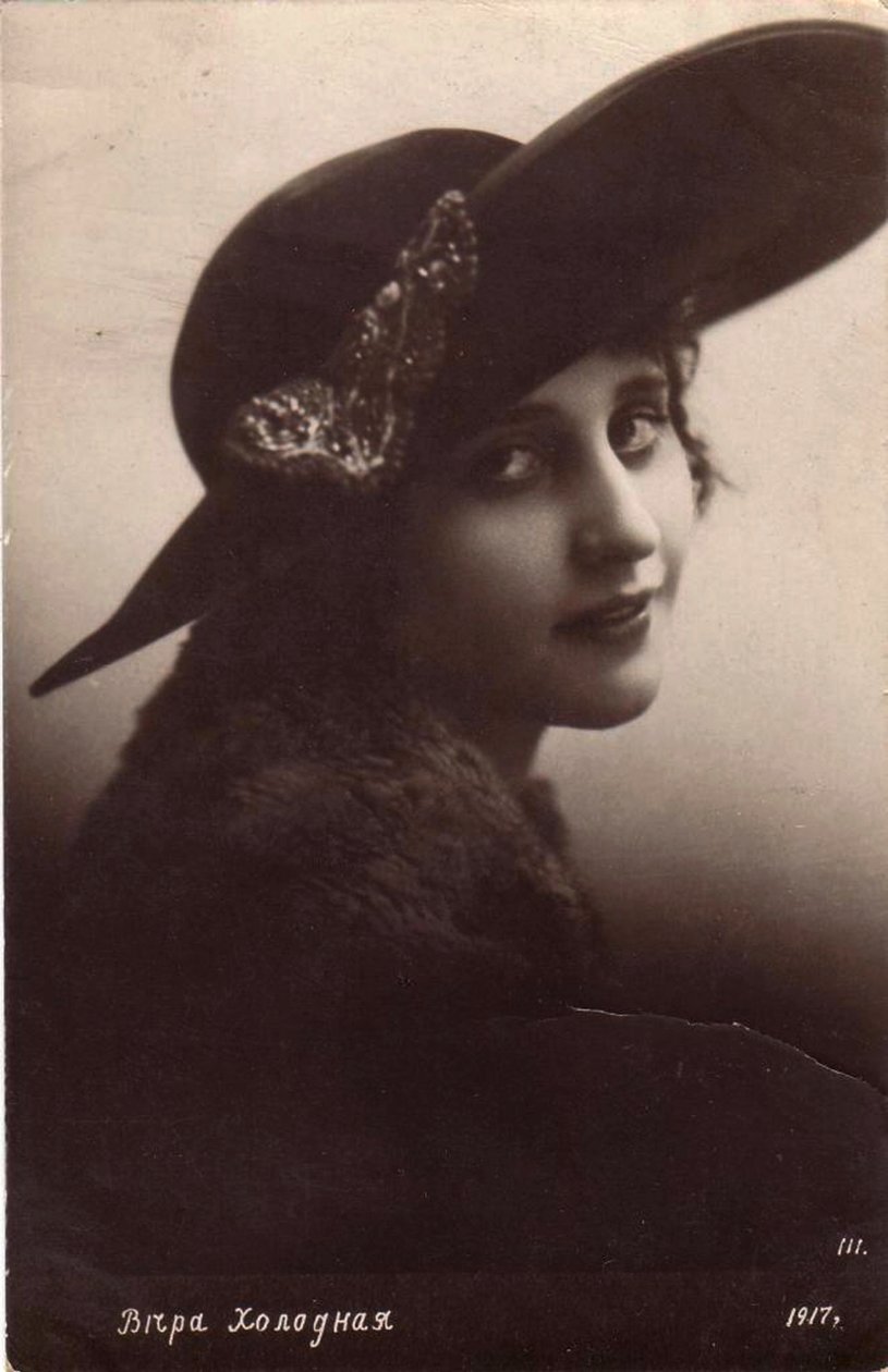 Vera Kholodnaya, Russian silent film actress, 1917 by Sakharov and Orlov