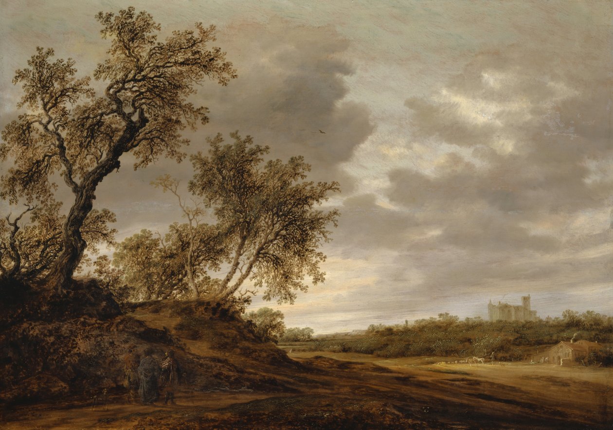 On the Way to Emmaus by Salomon van Ruisdael or Ruysdael