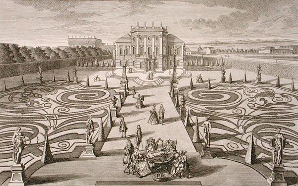 Austrian house and garden by Salomon (after) Kleiner