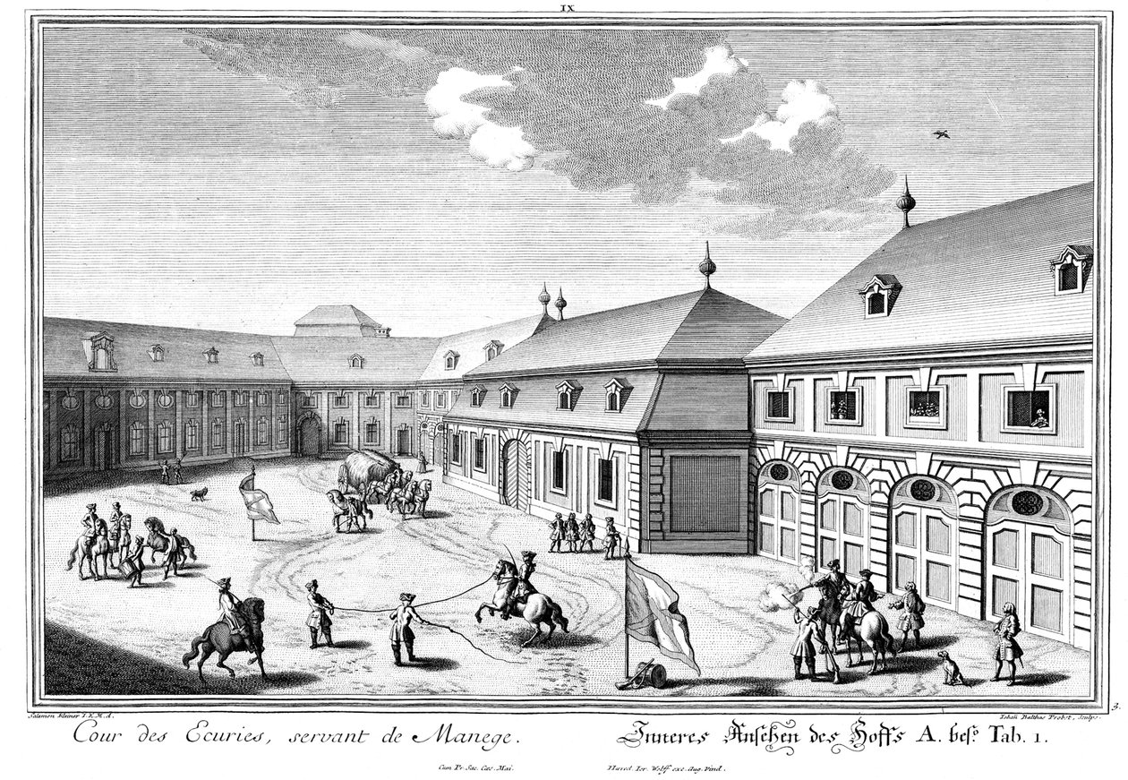 View of the Marstallhof by Salomon Kleiner