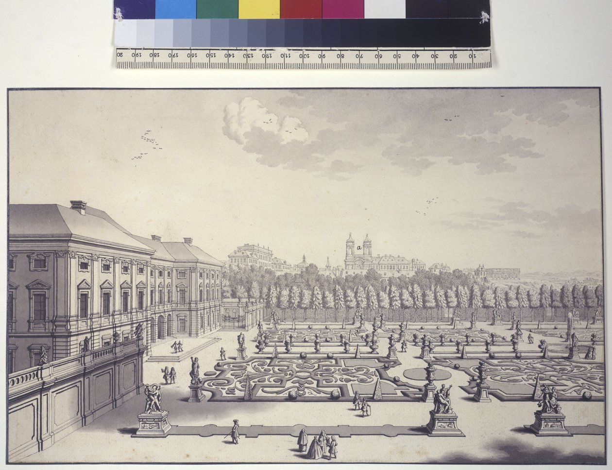 Liechtenstein Palace, View of the Gardens Towards the South by Salomon Kleiner