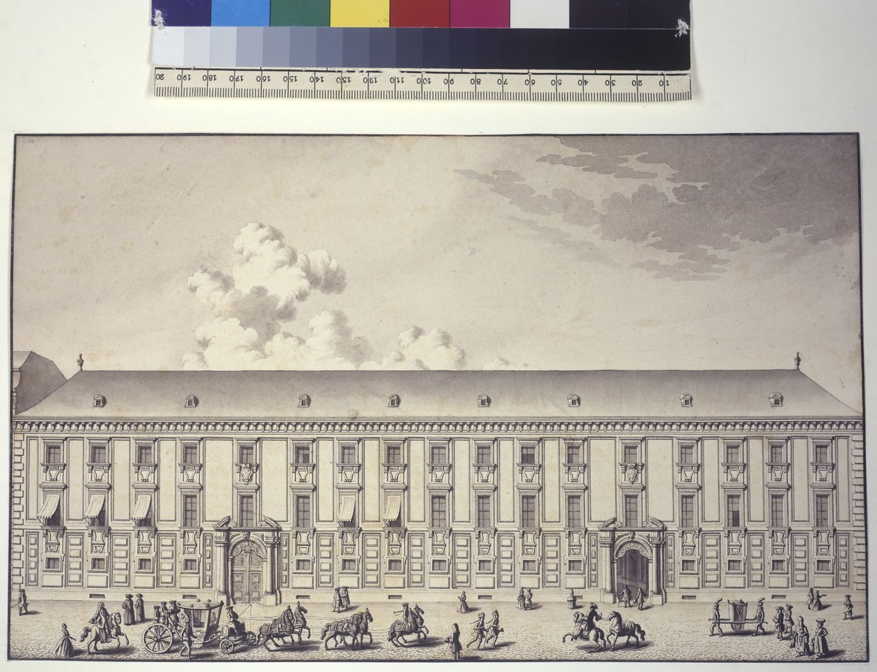 Front View of the Palace at Nos by Salomon Kleiner