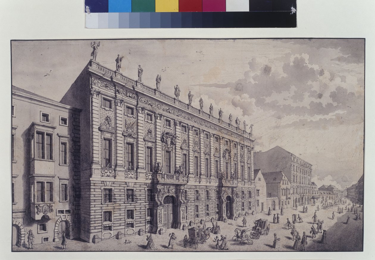 Oblique View of the Town Palace of Prince Eugene of Savoy in Himmelpfortgasse by Salomon Kleiner