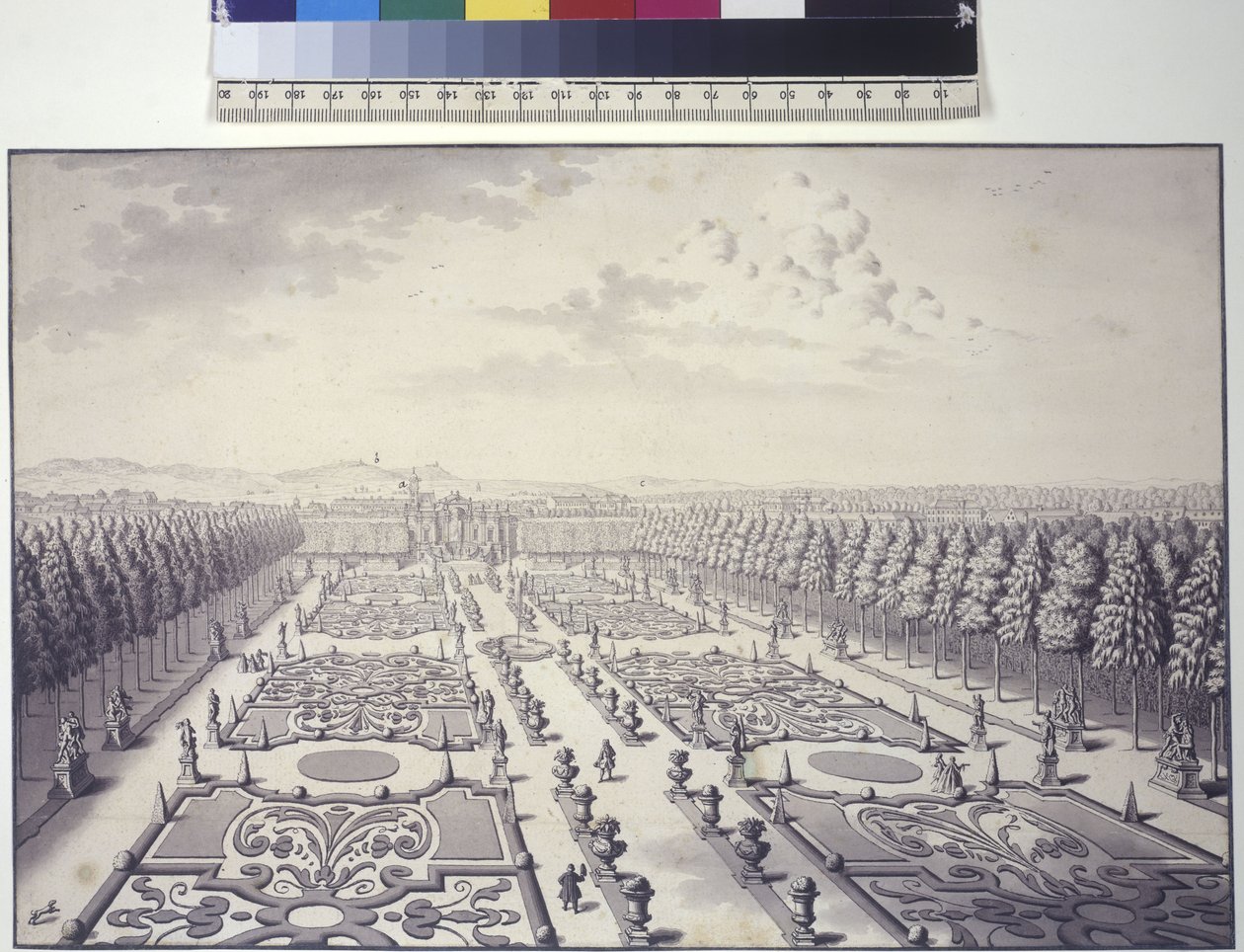 View of the Gardens of Liechtenstein Palace in Rossau by Salomon Kleiner