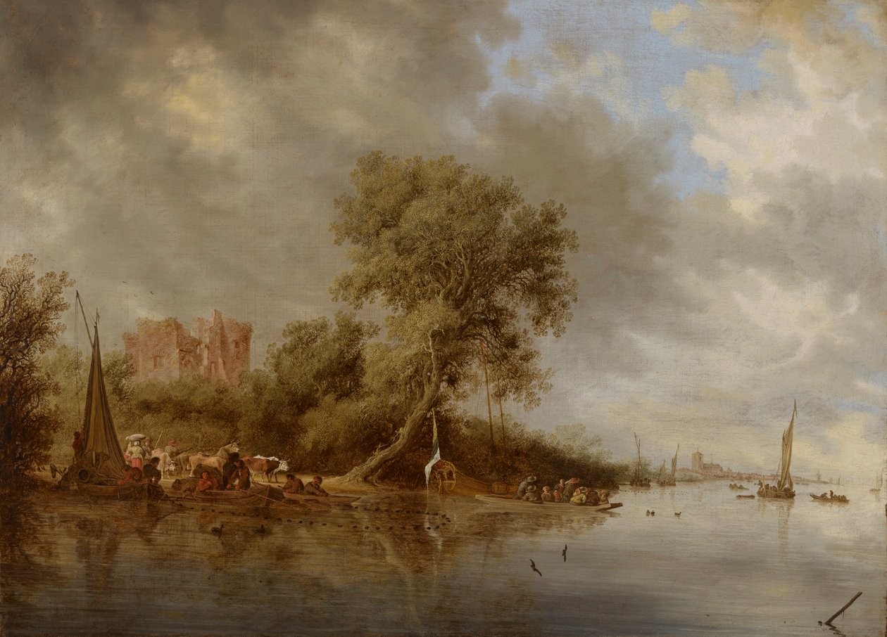 River Landscape with the Ruins of the Castle of Egmond by Salomon van Ruysdael