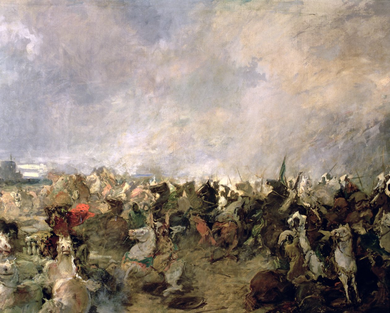 The Battle of Guadalete (detail) by Salvador Martinez Cubells
