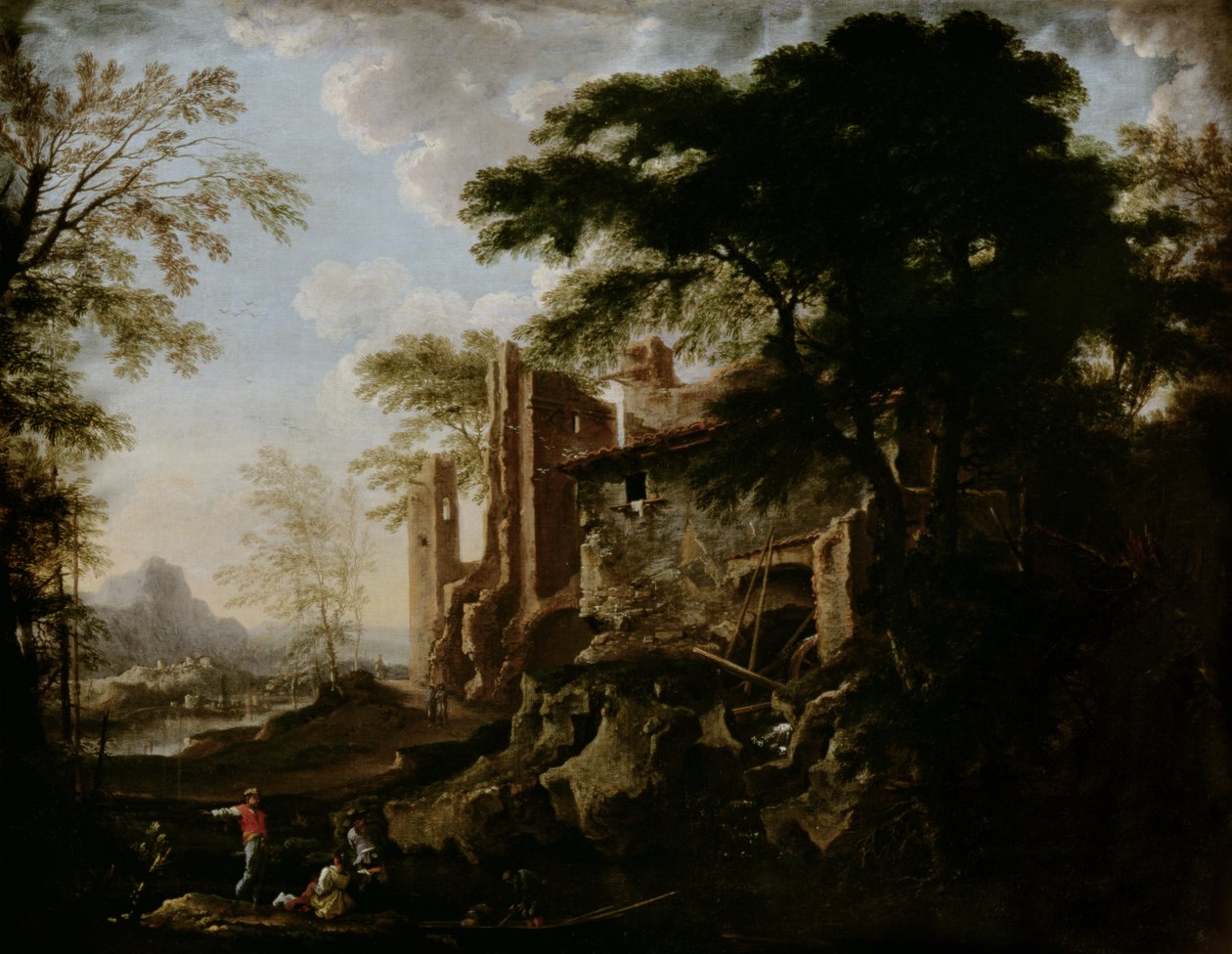 Landscape with a Water-mill by Salvator Rosa