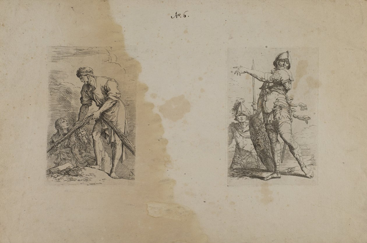 Figurine Series: Man Holding Heavy Rope by Salvator Rosa