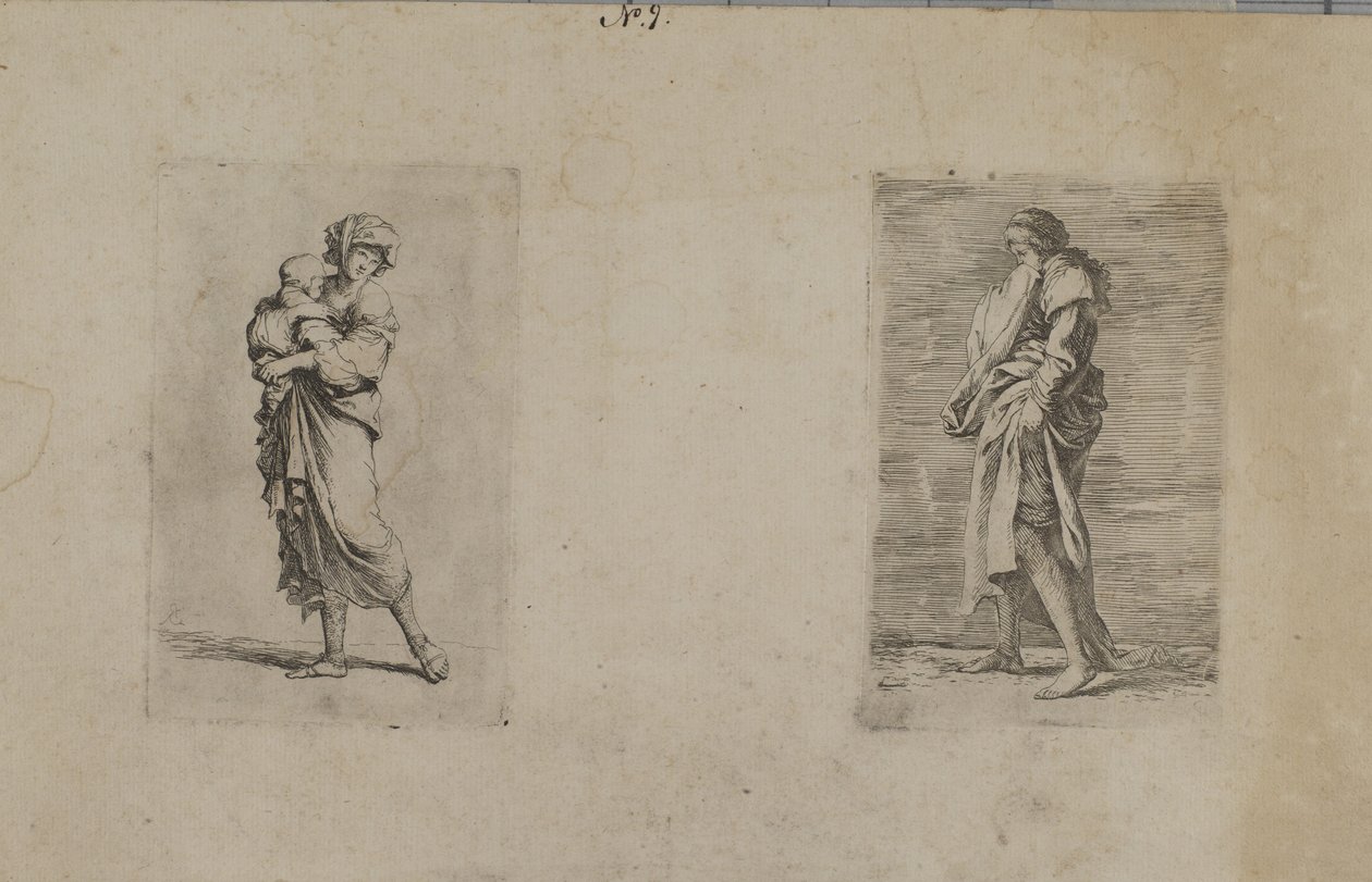 Woman Holding Baby by Salvator Rosa
