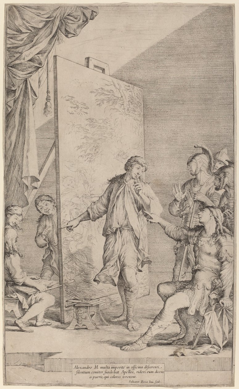 Alexander in the Studio of Apelles by Salvator Rosa