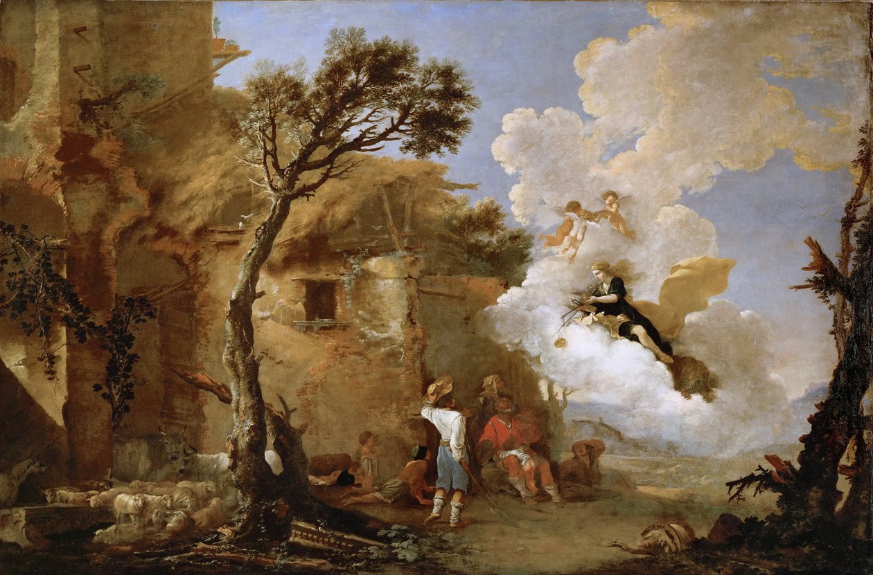 The Return of Astraea by Salvator Rosa