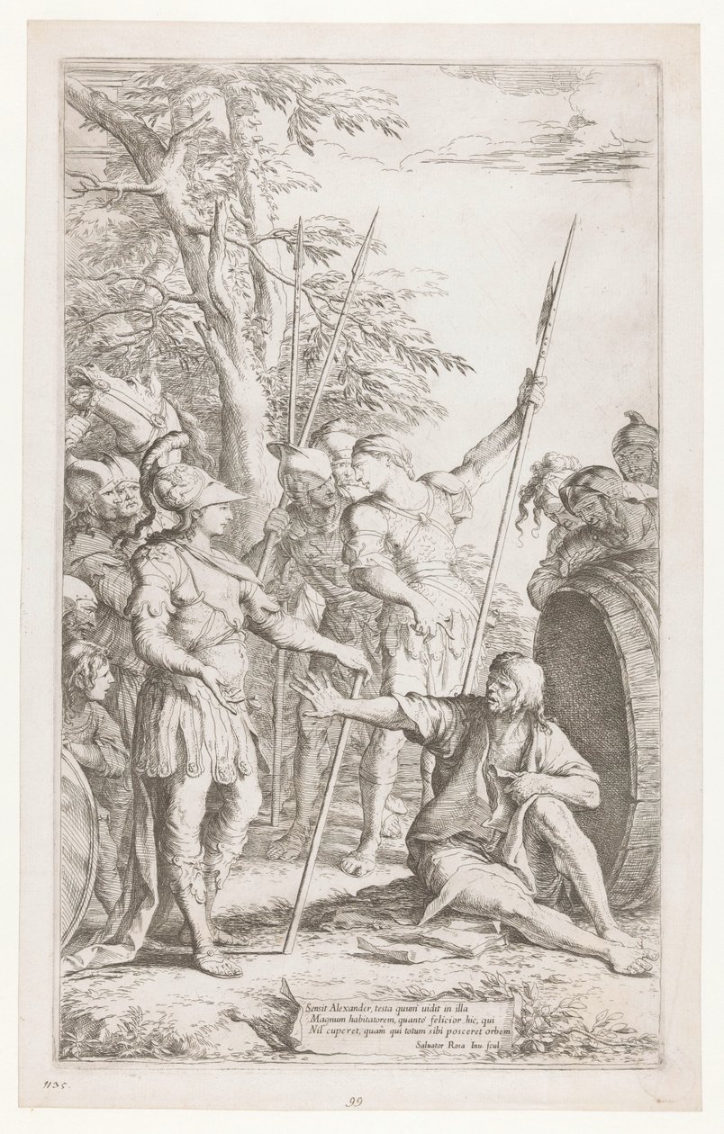 Diogenes Asks Alexander Not to Stand in His Light by Salvator Rosa
