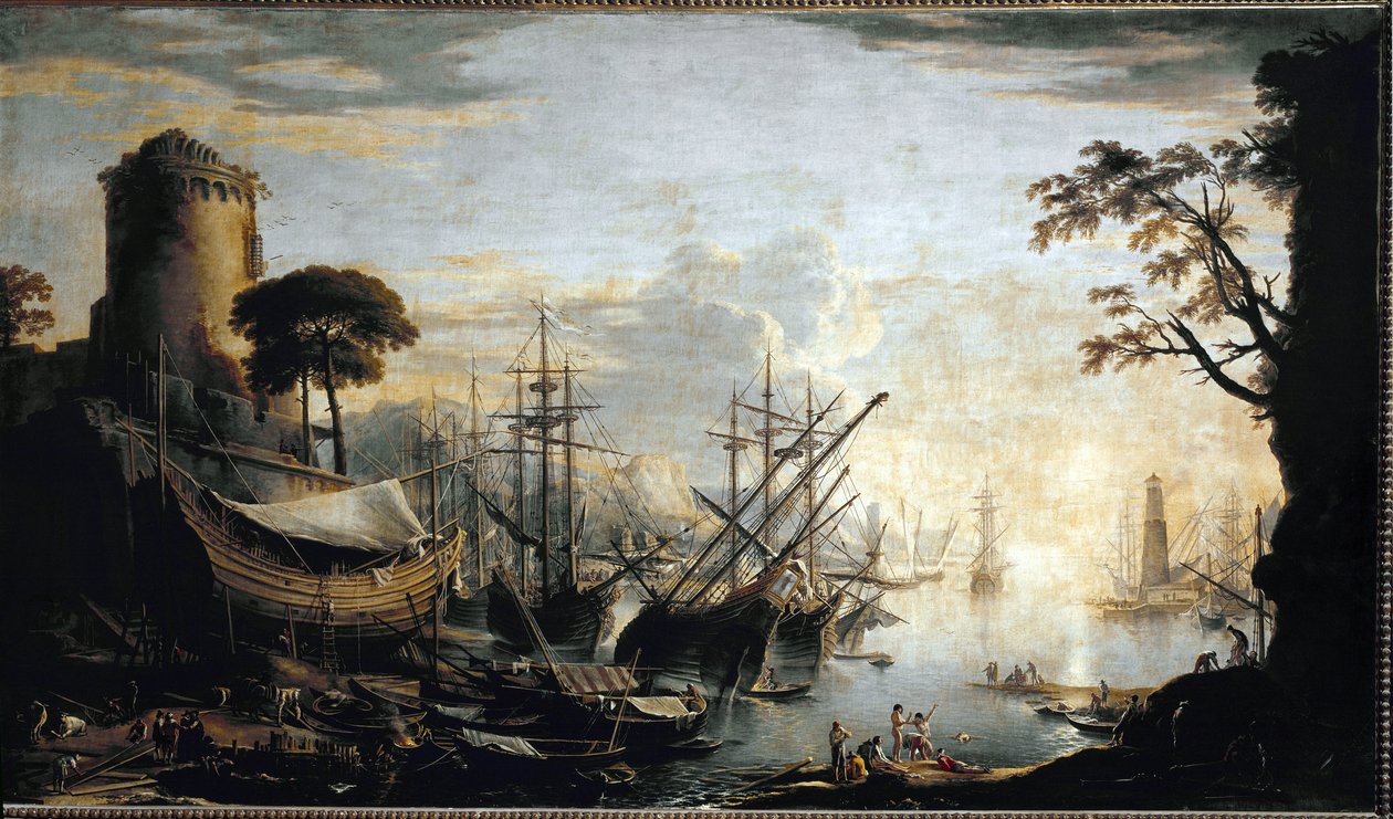 Marina of the Port by Salvator Rosa