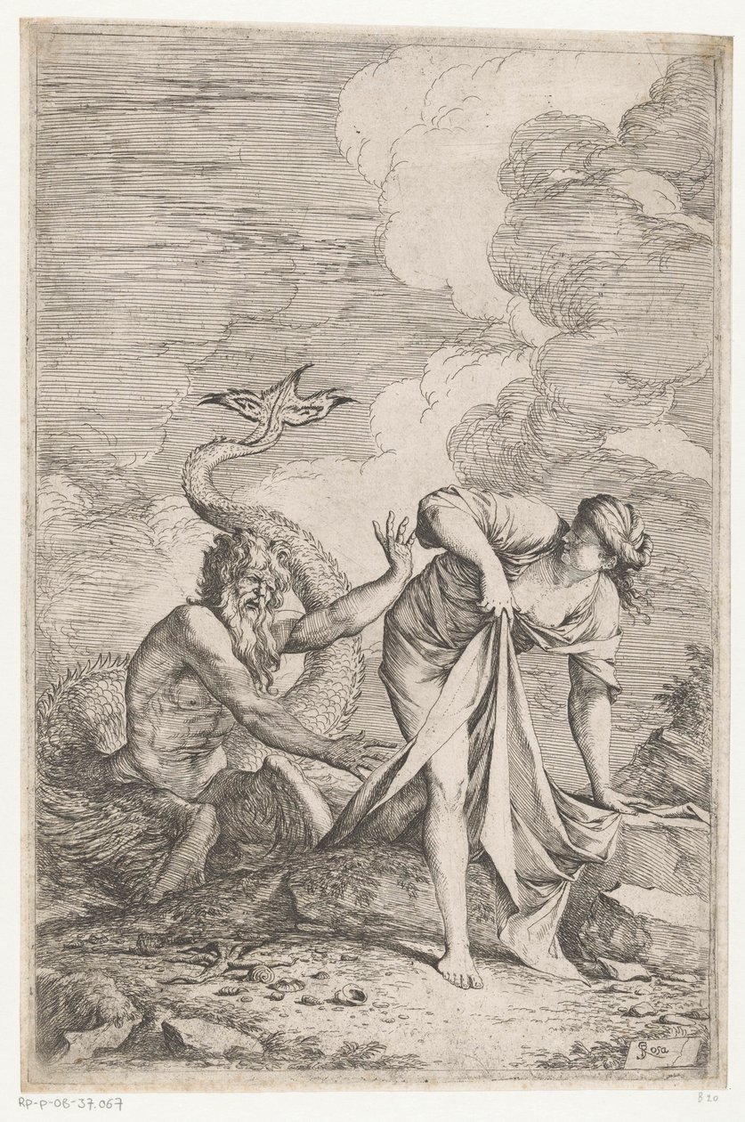 Scylla Fleeing from Glaucus by Salvator Rosa