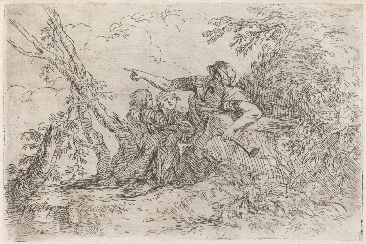 Shepherd in a Landscape by Salvator Rosa