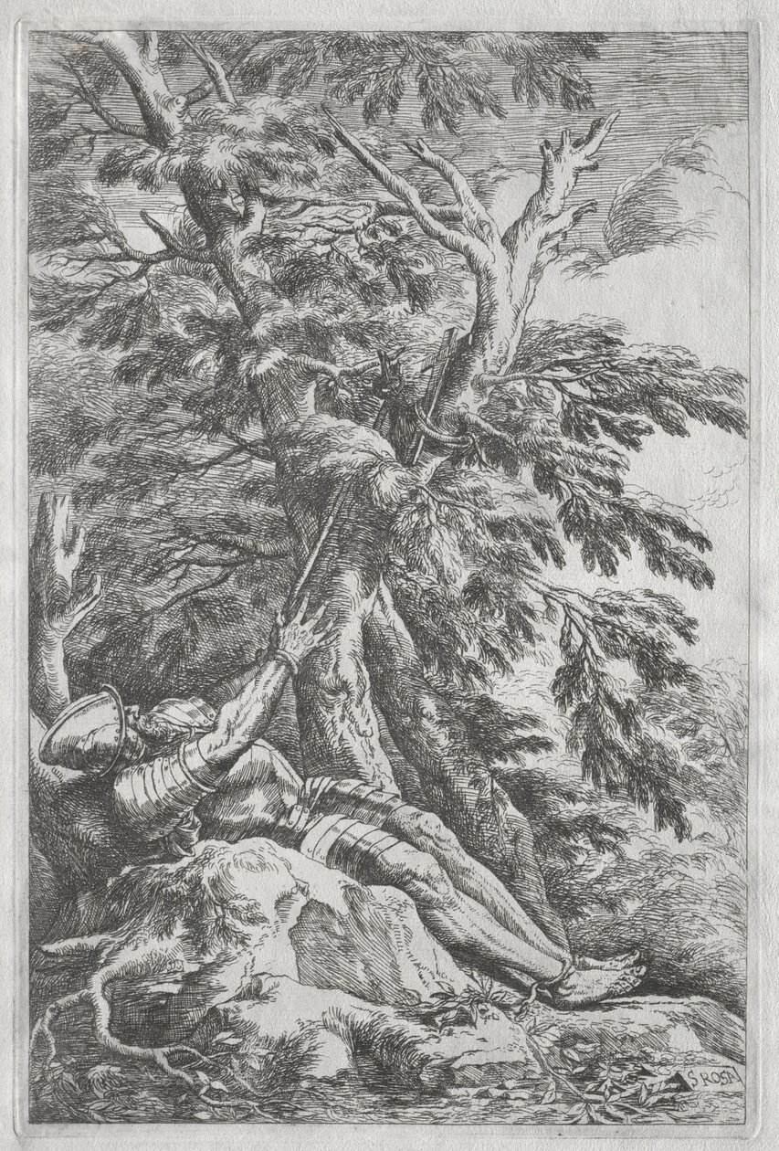 St. William the Hermit, c. 1662 by Salvator Rosa