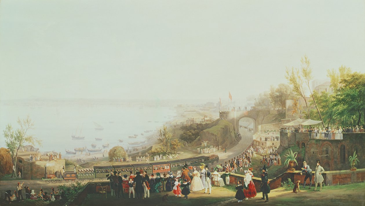 The Opening of the Naples-Portici Railway in 1839 by Salvatore Fergola