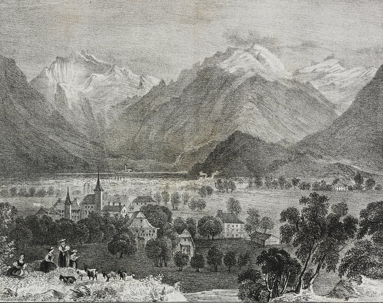 View of Interlaken, Switzerland, from Poliorama Pittoresco, No. 36, April 16 by Salvatore Puglia