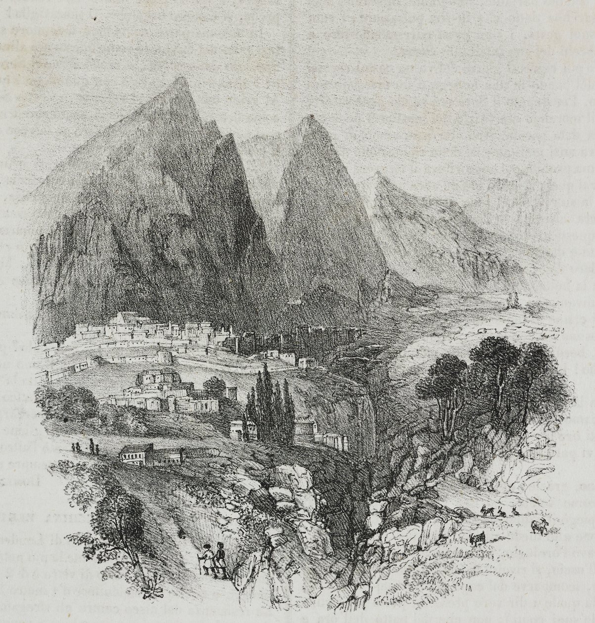 View of Mount Parnassus from Delphi, Greece, from Poliorama Pittoresco, No. 46, June 25 by Salvatore Puglia