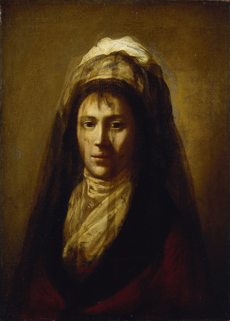 Portrait of Countess Yekaterina Petrovna Rostopchina Wearing a Veil by Salvatore Tonci