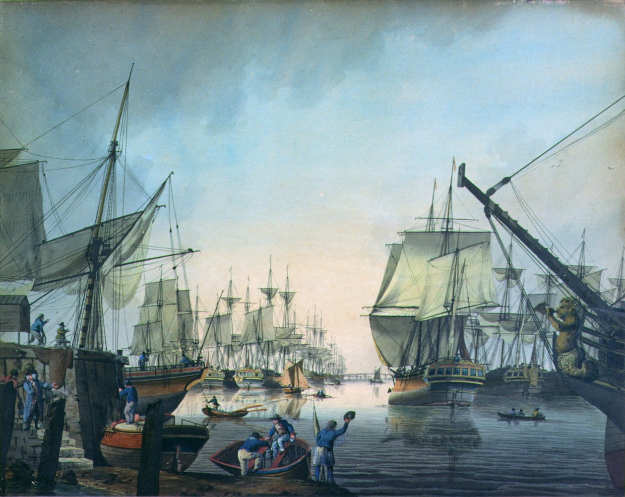 A View of the Pool, Below London Bridge by Samuel Atkins