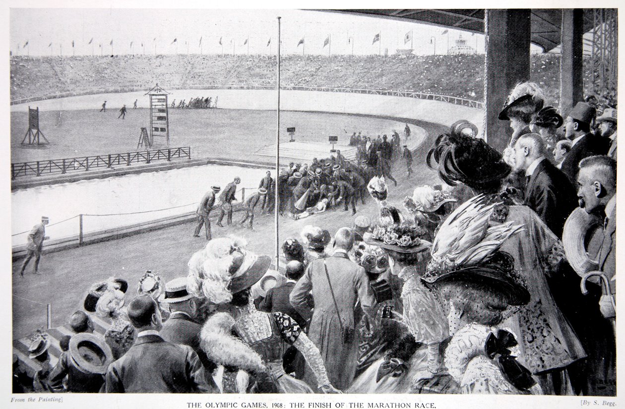 The Finish of the Marathon Race, the Olympic Games by Samuel Begg