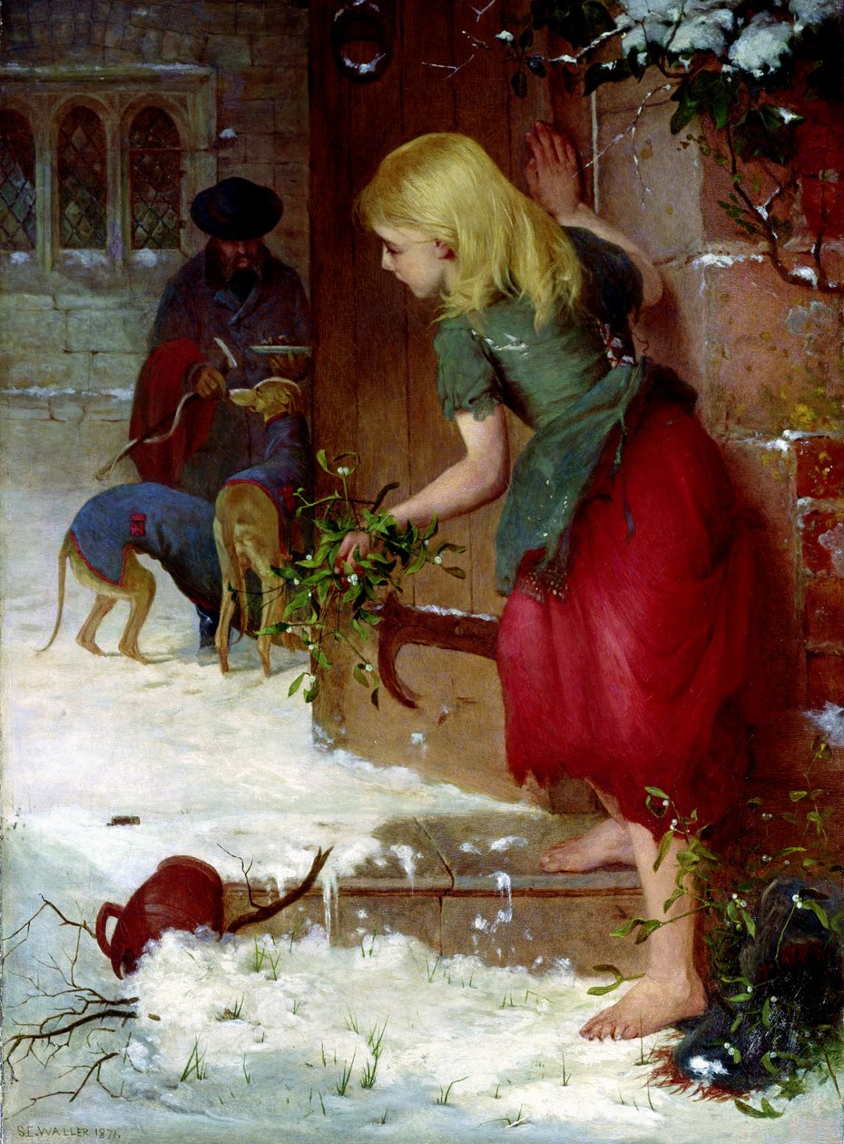 Mistletoe Seller, 1871 by Samuel Edmund Waller