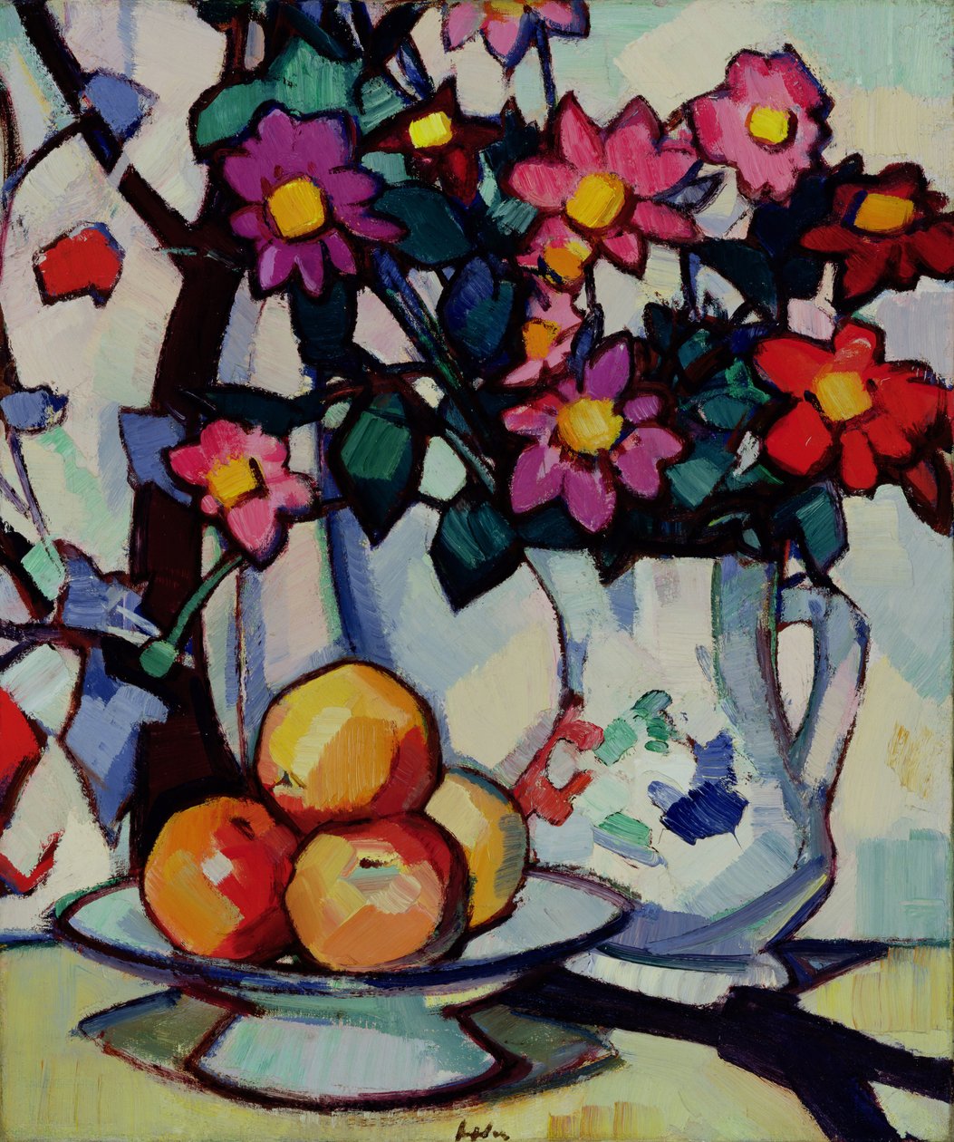 Still Life of Dahlias and Fruit, c.1910-12 by Samuel John Peploe