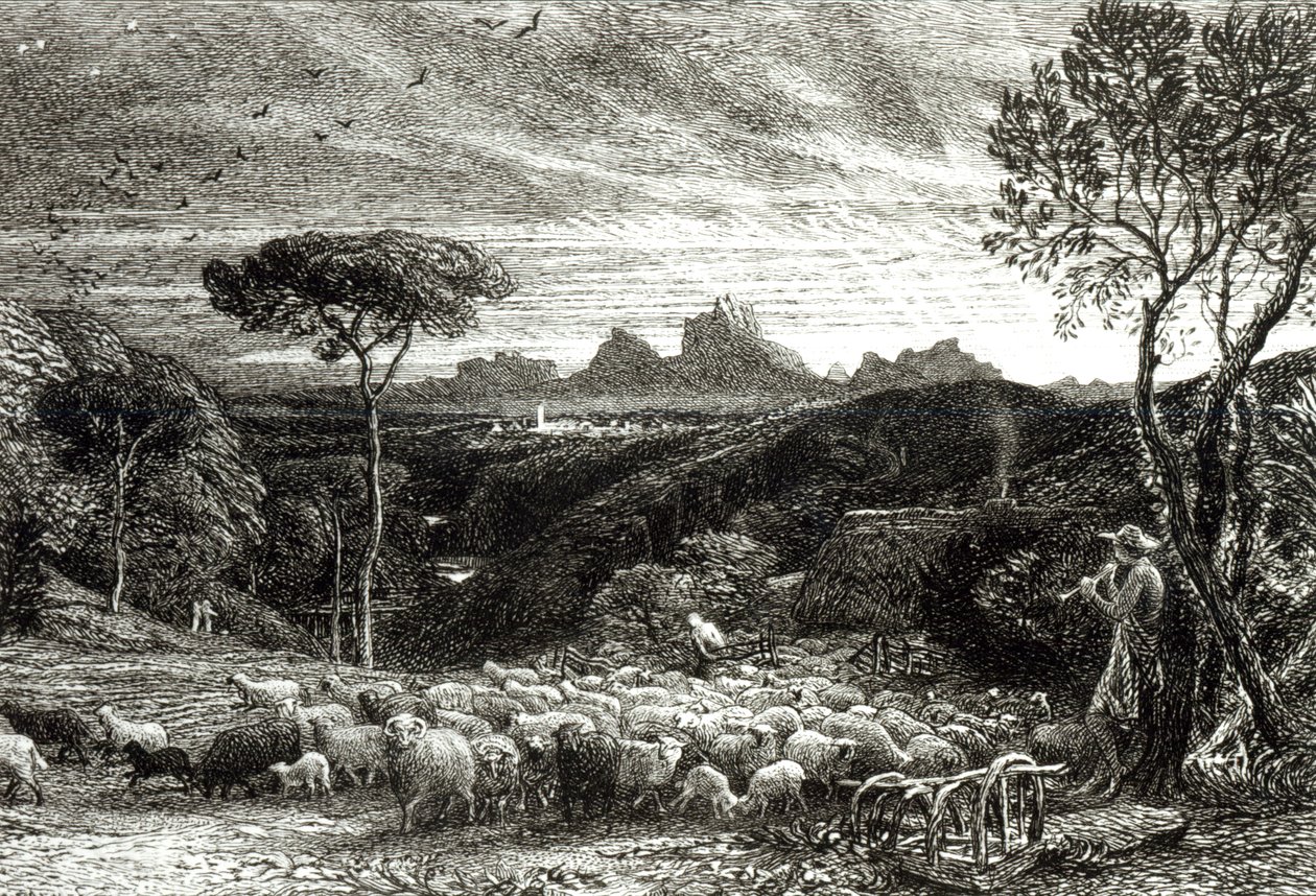 Opening the Fold, Early Morning by Samuel Palmer