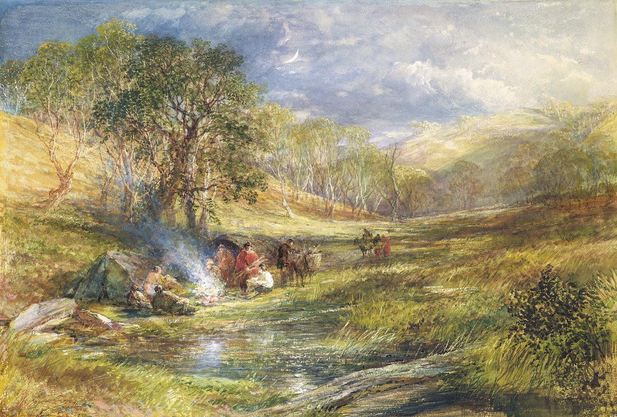 The Gypsy Dell - Moonlight by Samuel Palmer