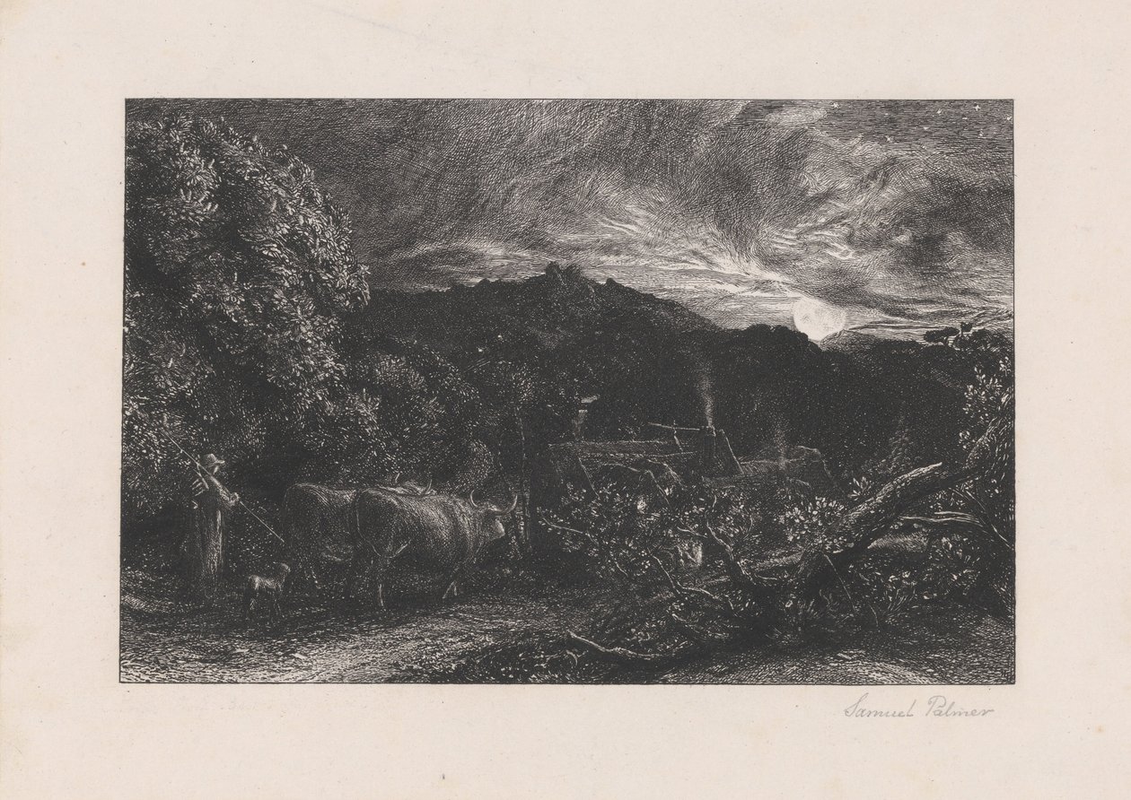 The Weary Ploughman by Samuel Palmer