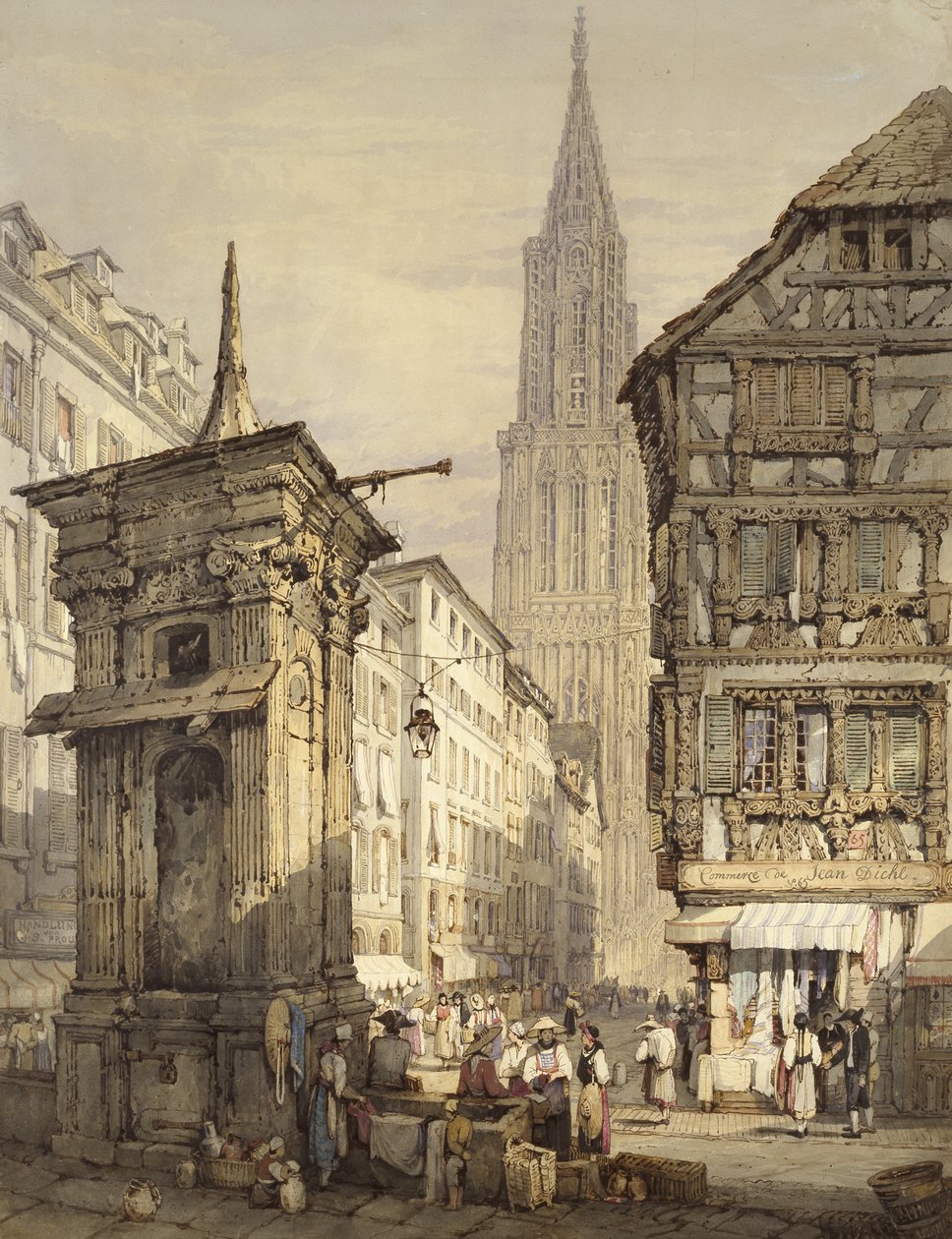 A View in Strasbourg, 1822 by Samuel Prout