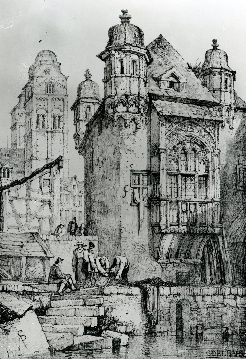 Coblence from Sketches in Flanders and Germany by Samuel Prout