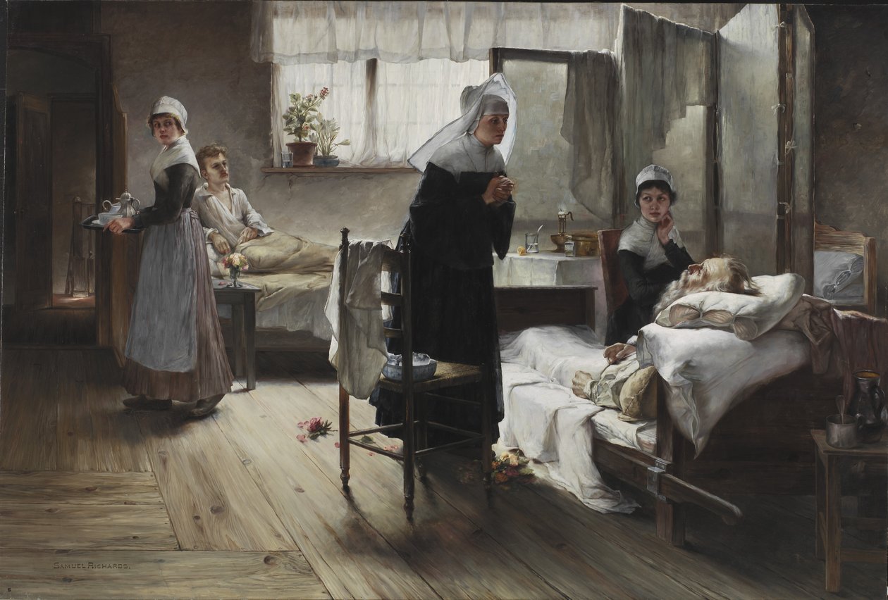 Evangeline Discovering Her Affianced in the Hospital, 1887-89 by Samuel Richards
