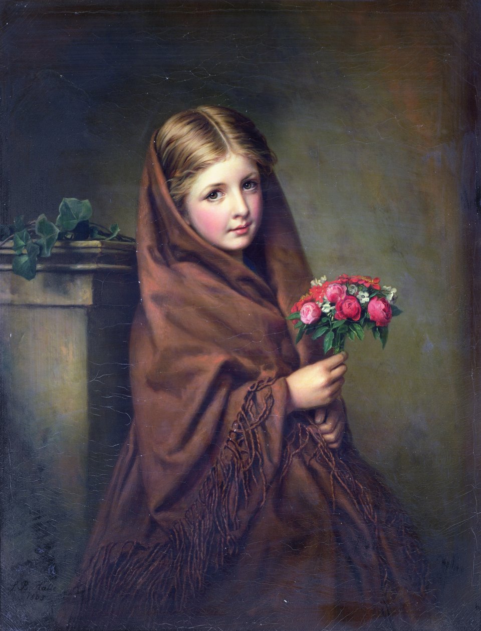 A London Flower Girl by Samuel Baruch Halle