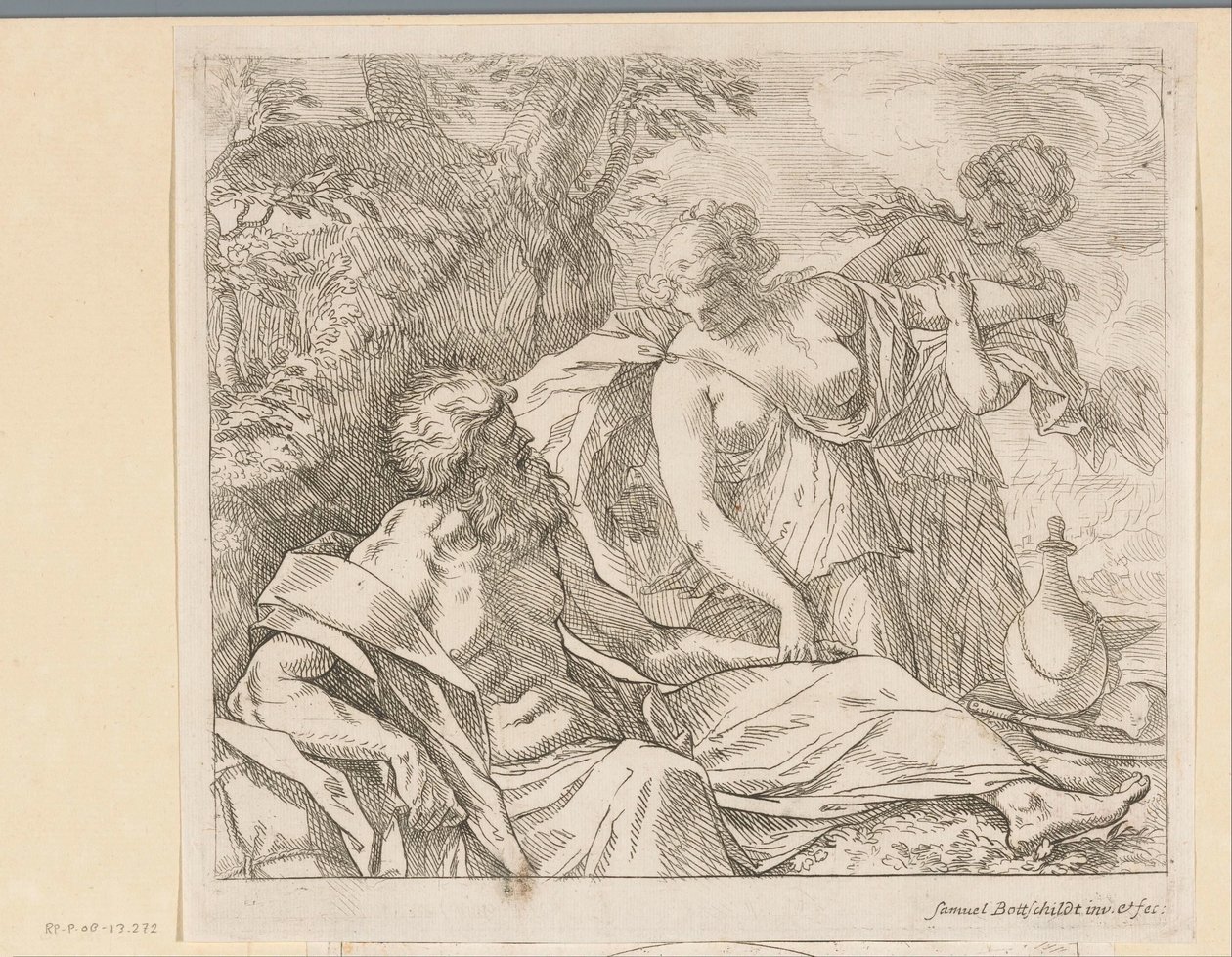 Lot and His Daughters by Samuel Bottschild