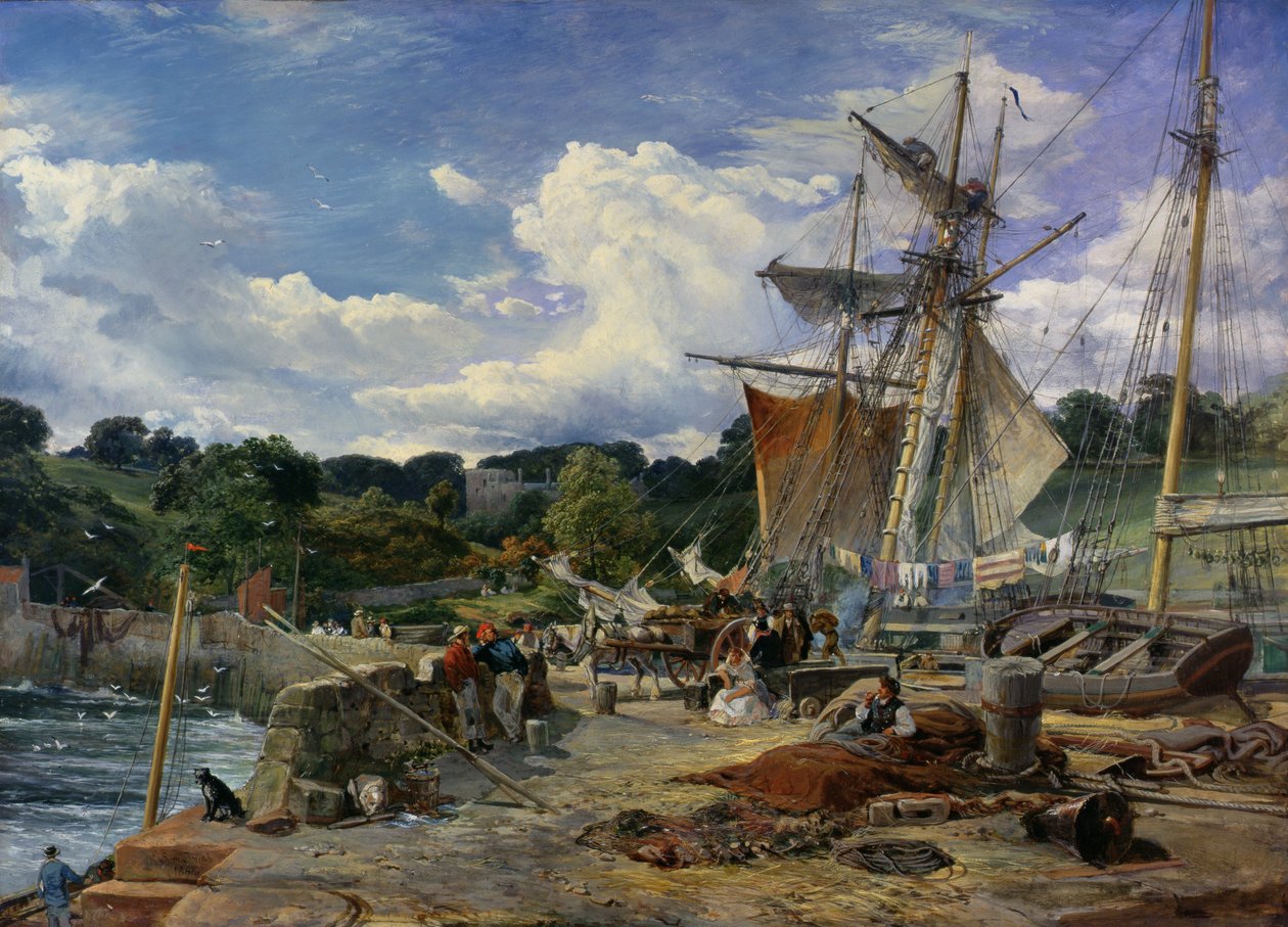 The Pier Head, Aberdour, Firth of Forth by Samuel Bough