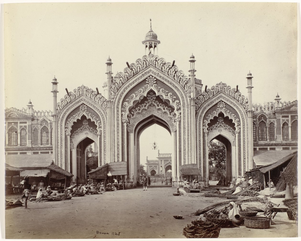 Gateway of the Hooseinabad Bazaar by Samuel Bourne (signed by artist)
