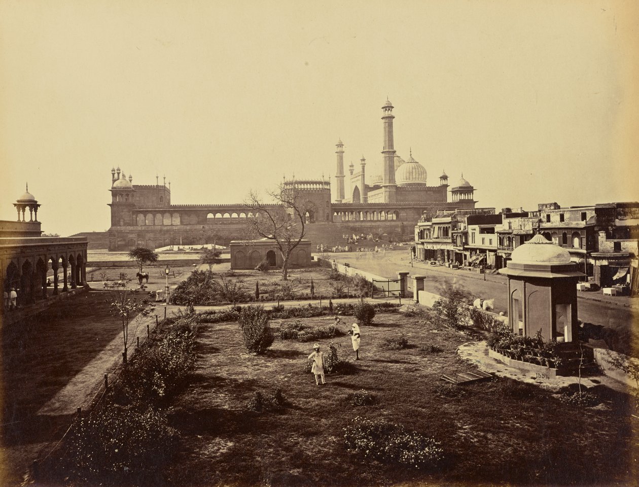 Delhi; The Jama Masjid, from the North by Samuel Bourne