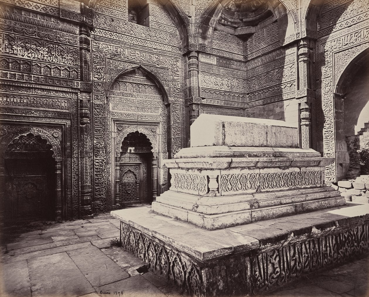 Delhi. Tomb of the Emperor Shums ooo deen Allomsh, Builder of the Qutb Minar in the Ruins of Old Delhi by Samuel Bourne