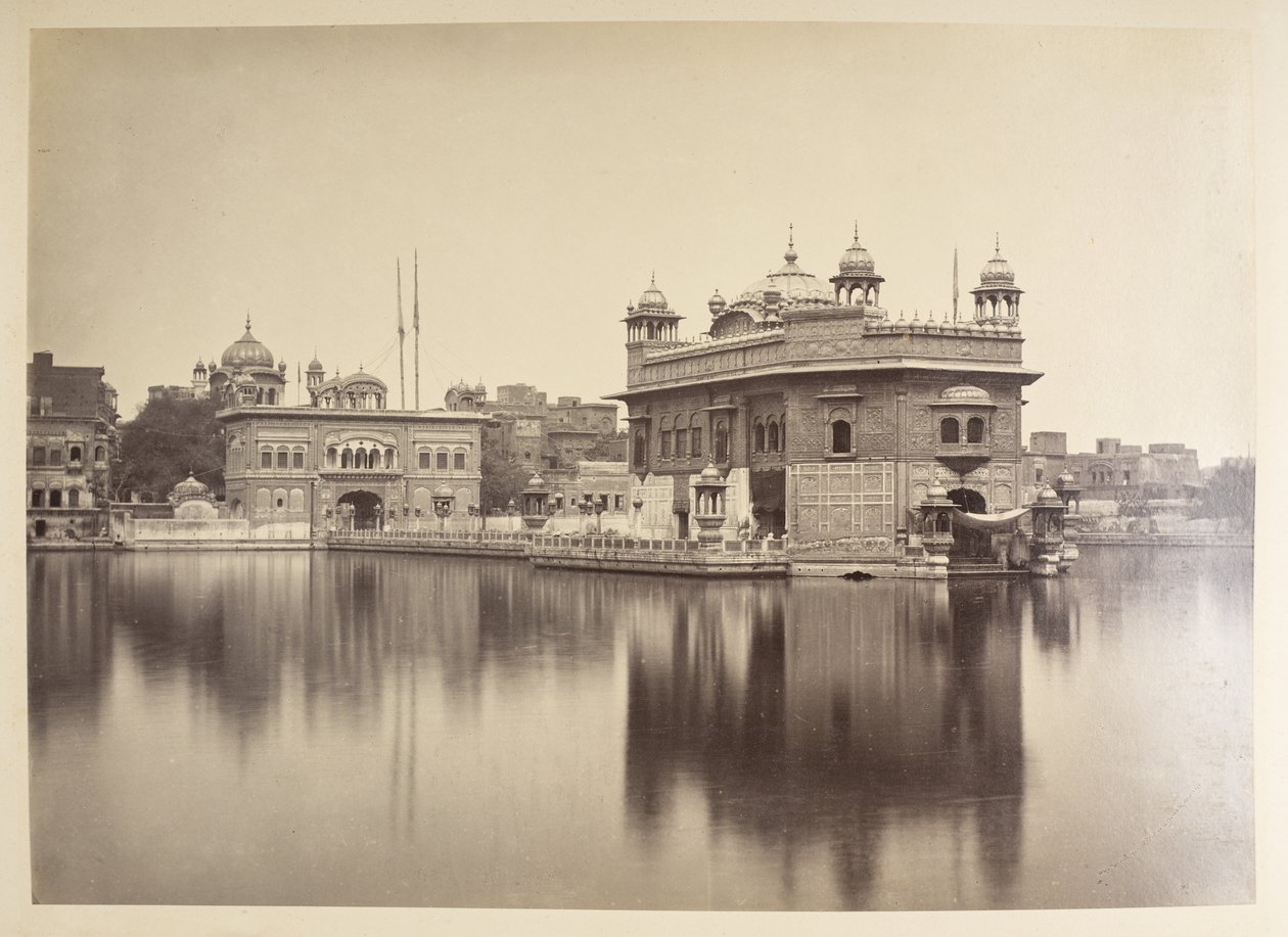 The Golden Temple, Umritsar. Album of photographs of India, mainly by Samuel Bourne, 1864 by Samuel Bourne
