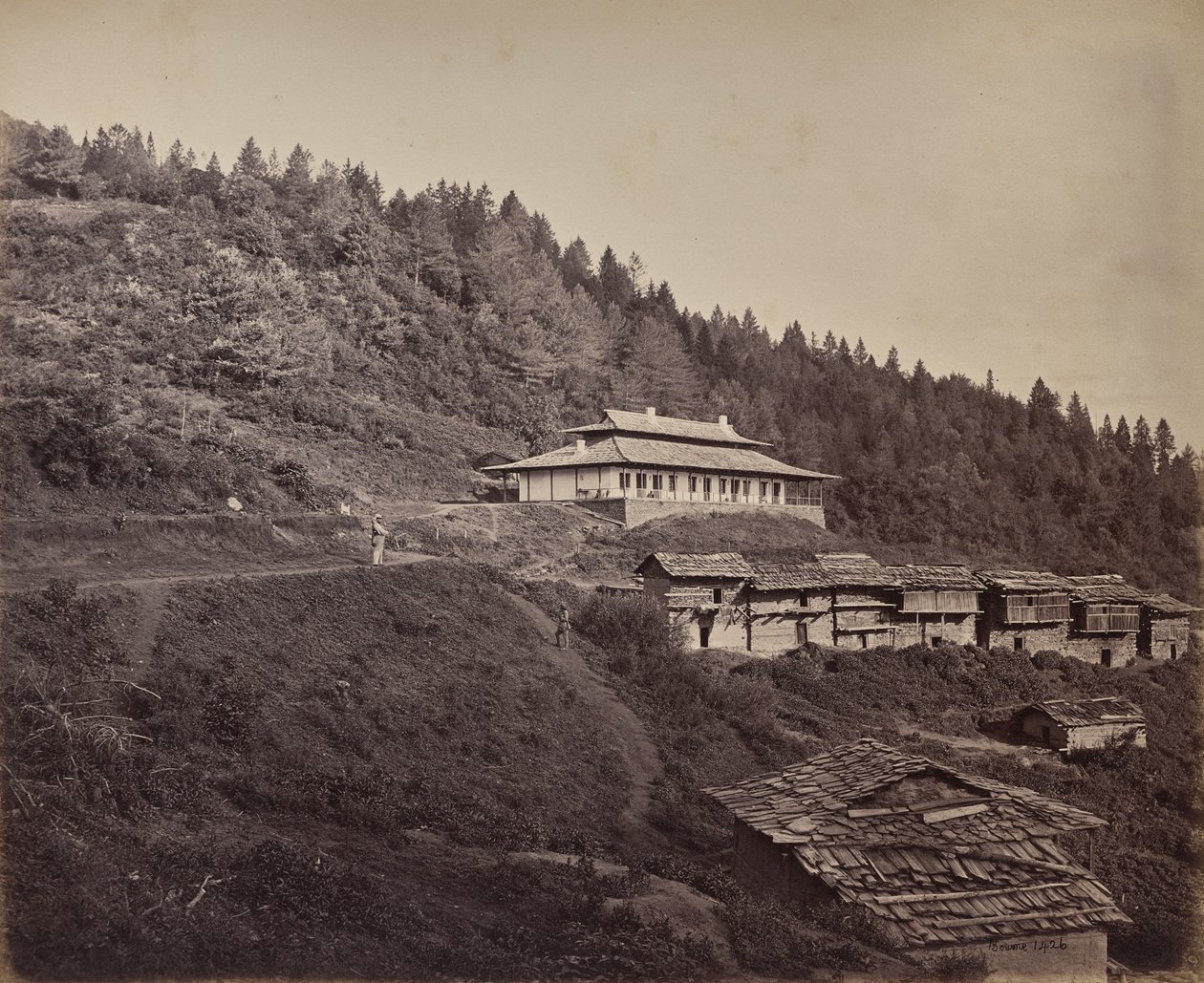 The Upper Himalayas. Village of Harkundu with Traveler