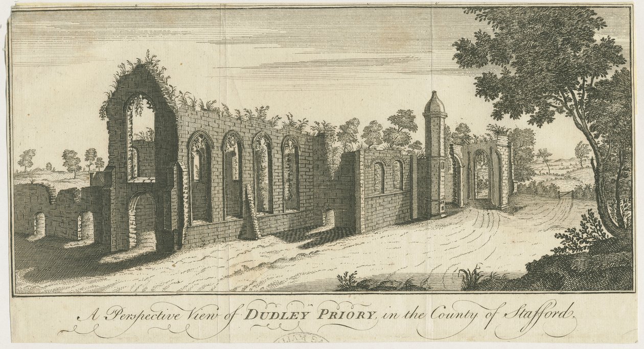 Dudley Priory by Samuel Buck