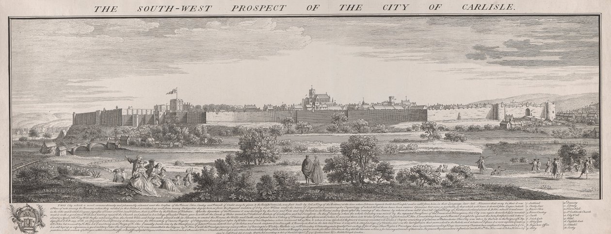 S.W. Prospect of Carlisle by Samuel Buck