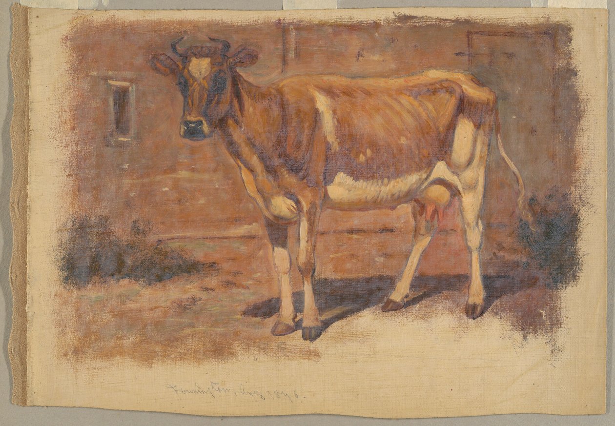 Painting, Studies. Cows, August 1876 by Samuel Colman